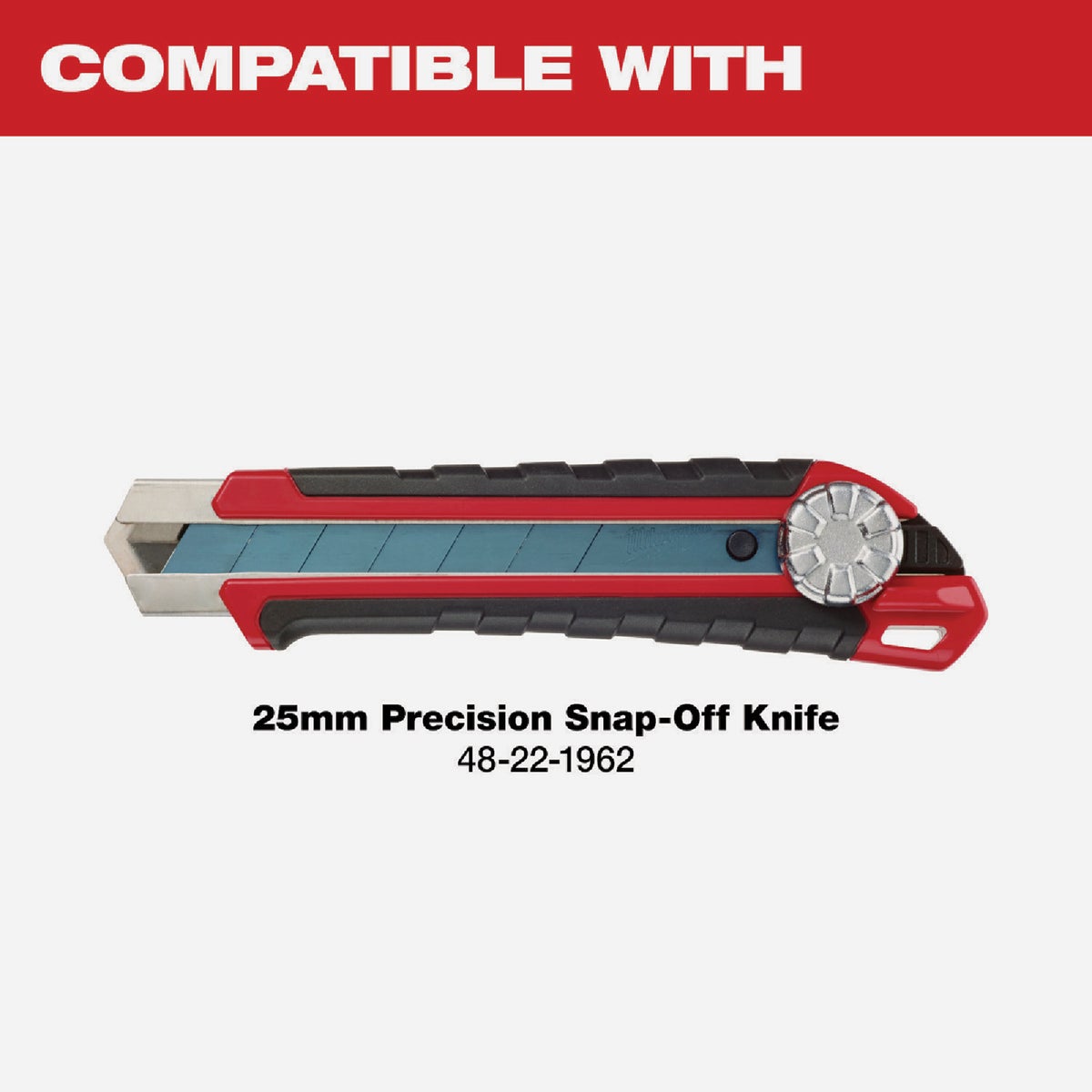 Milwaukee 25mm 7-Point Precision Snap-Off Knife Blade (10-Pack) Image 2