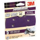 3M Sandblaster 5 In. 120-Grit 8-Hole Pattern Vented Sanding Disc with Hook & Loop Backing (3-Pack) Image 1