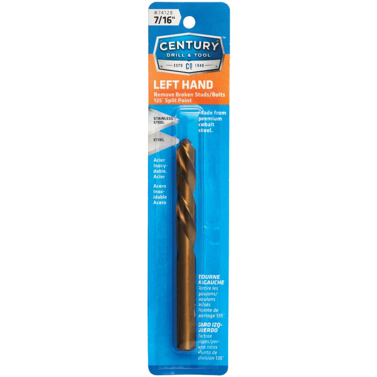 Century Drill & Tool 7/16 In. Cobalt Steel Left Hand Drill Bit Image 1