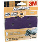 3M Sandblaster 5 In. 220-Grit 8-Hole Pattern Vented Sanding Disc with Hook & Loop Backing (3-Pack) Image 1