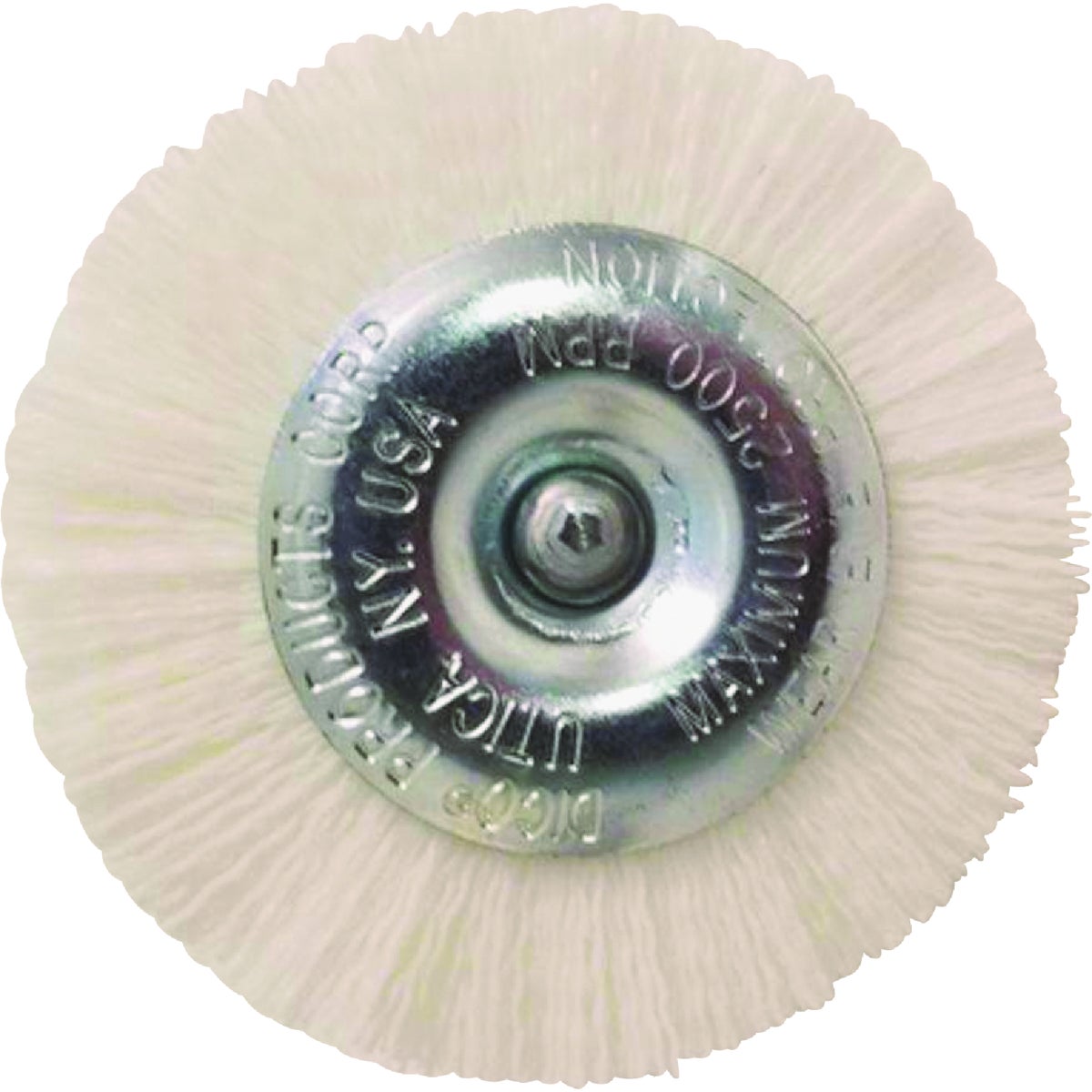 Dico Nyalox 3 In. White Nylon Non-Abrasive Drill-Mounted Brush