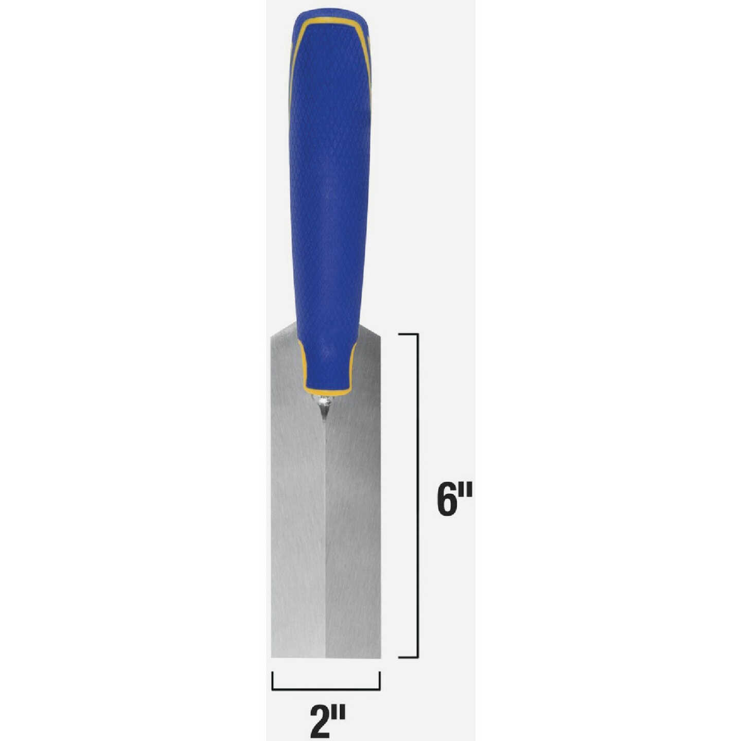 QEP 6 In. x 2 In. Flat Margin Trowel with Bucket Hook & Comfort Grip Image 2