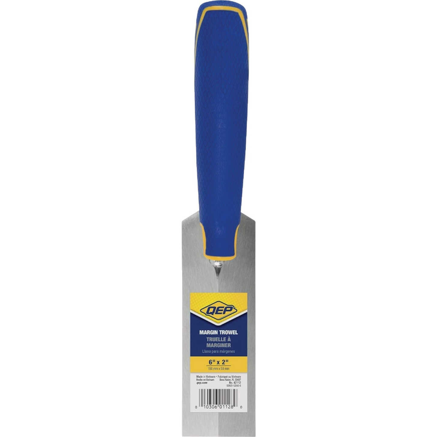 QEP 6 In. x 2 In. Flat Margin Trowel with Bucket Hook & Comfort Grip Image 6