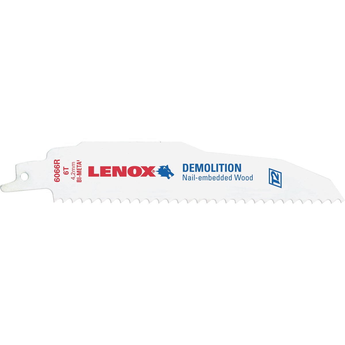 Lenox 6 In. 6 TPI Wood w/Nails Demolition Reciprocating Saw Blade (2-Pack) Image 1