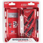 Milwaukee SHOCKWAVE Impact Duty 3-Piece Titanium Step Drill Bit Set, #1 #2 #4 Image 1