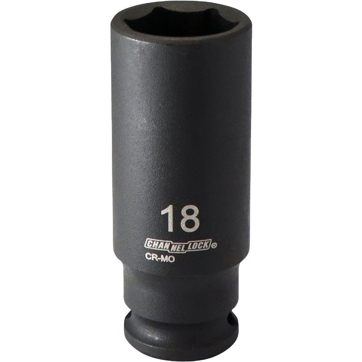 Channellock 3/8 In. Drive 18 mm 6-Point Deep Metric Impact Socket Image 1