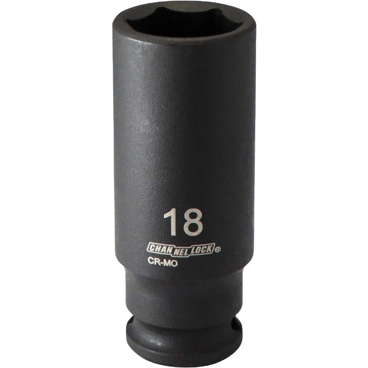 Channellock 3/8 In. Drive 18 mm 6-Point Deep Metric Impact Socket Image 1