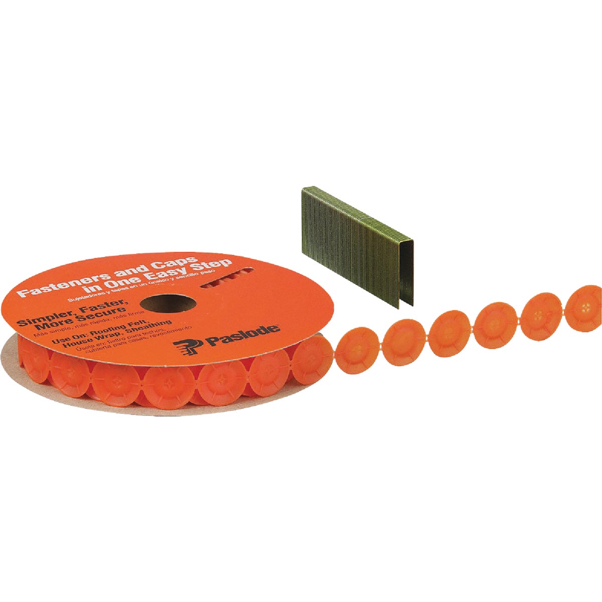 Paslode FasCaps 18-Gauge 3/8 in. x 1-1/2 In. Galvanized Staples with Plastic Caps (1440 Ct.)