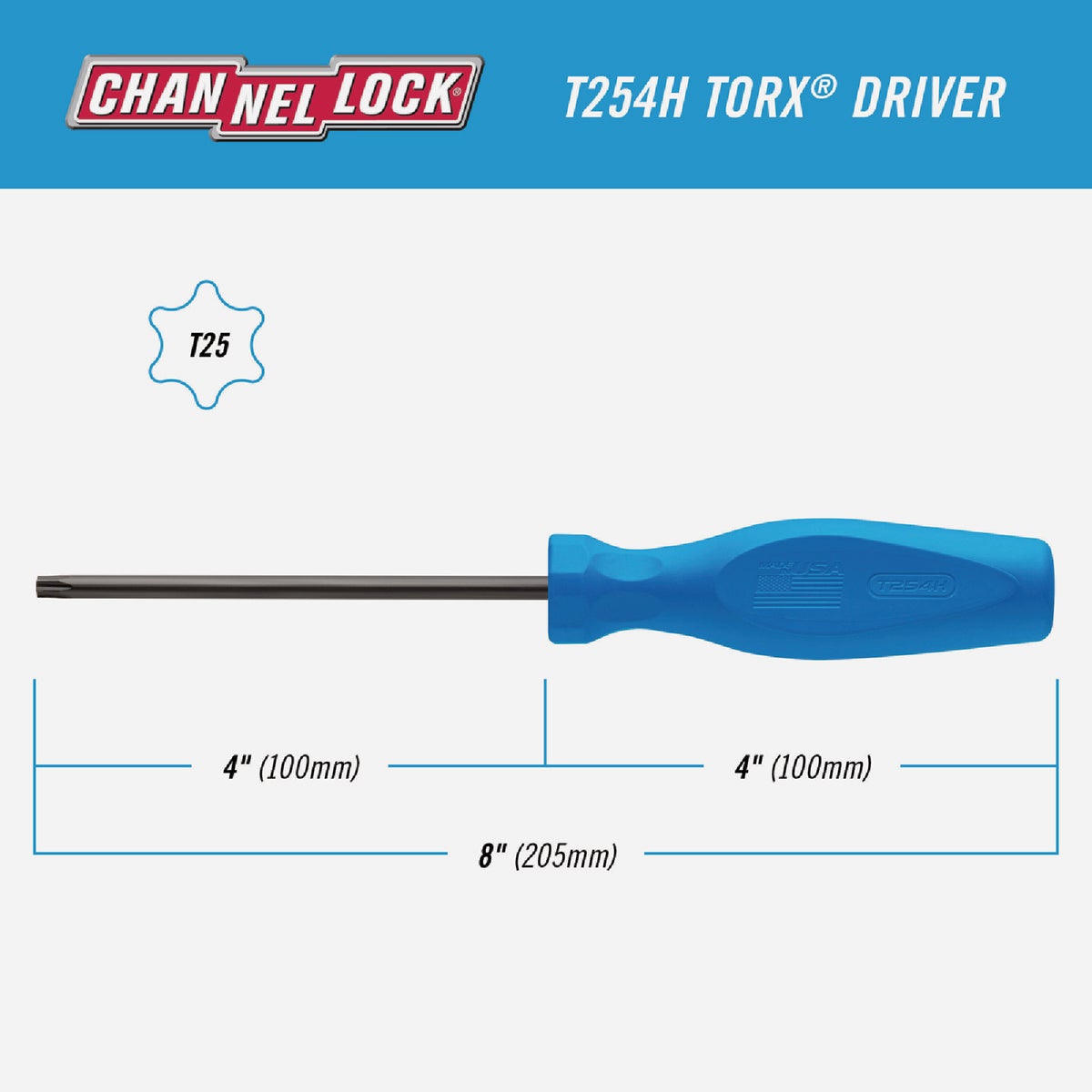 Channellock T25 x 4 In. Professional Torx Screwdriver Image 2