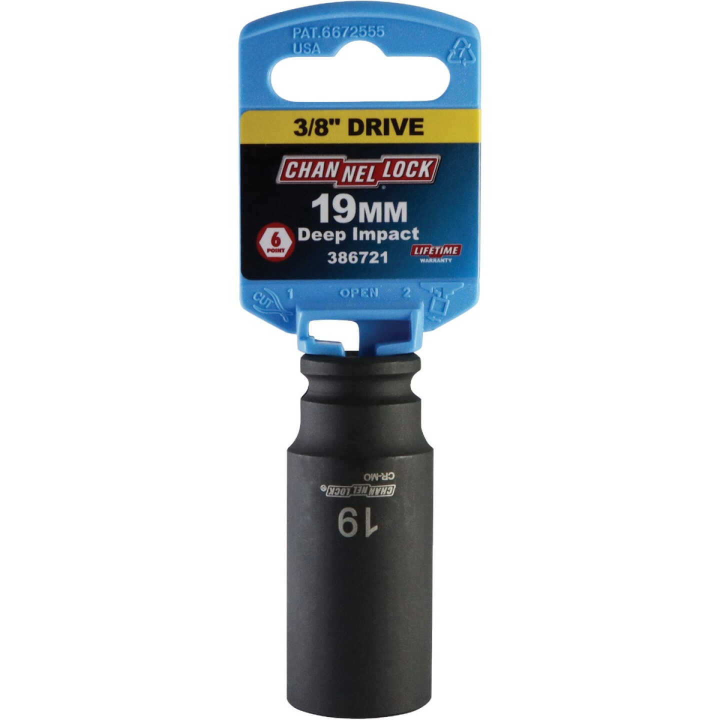 Channellock 3/8 In. Drive 19 mm 6-Point Deep Metric Impact Socket Image 2