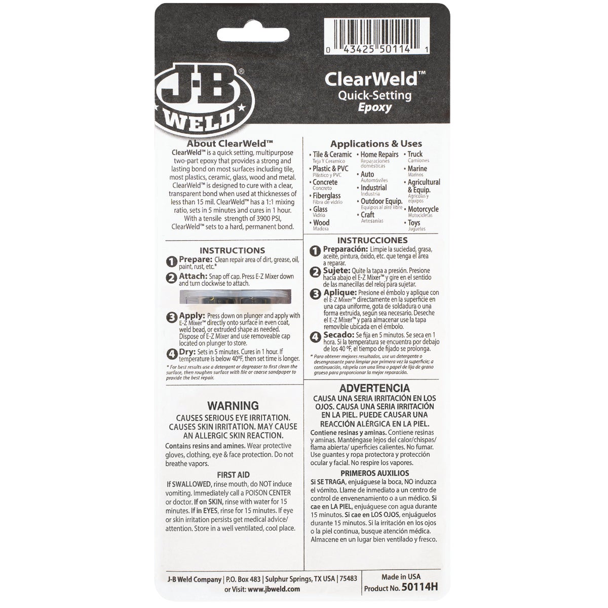 J-B Weld 0.47 Oz. ClearWeld Epoxy Image 5