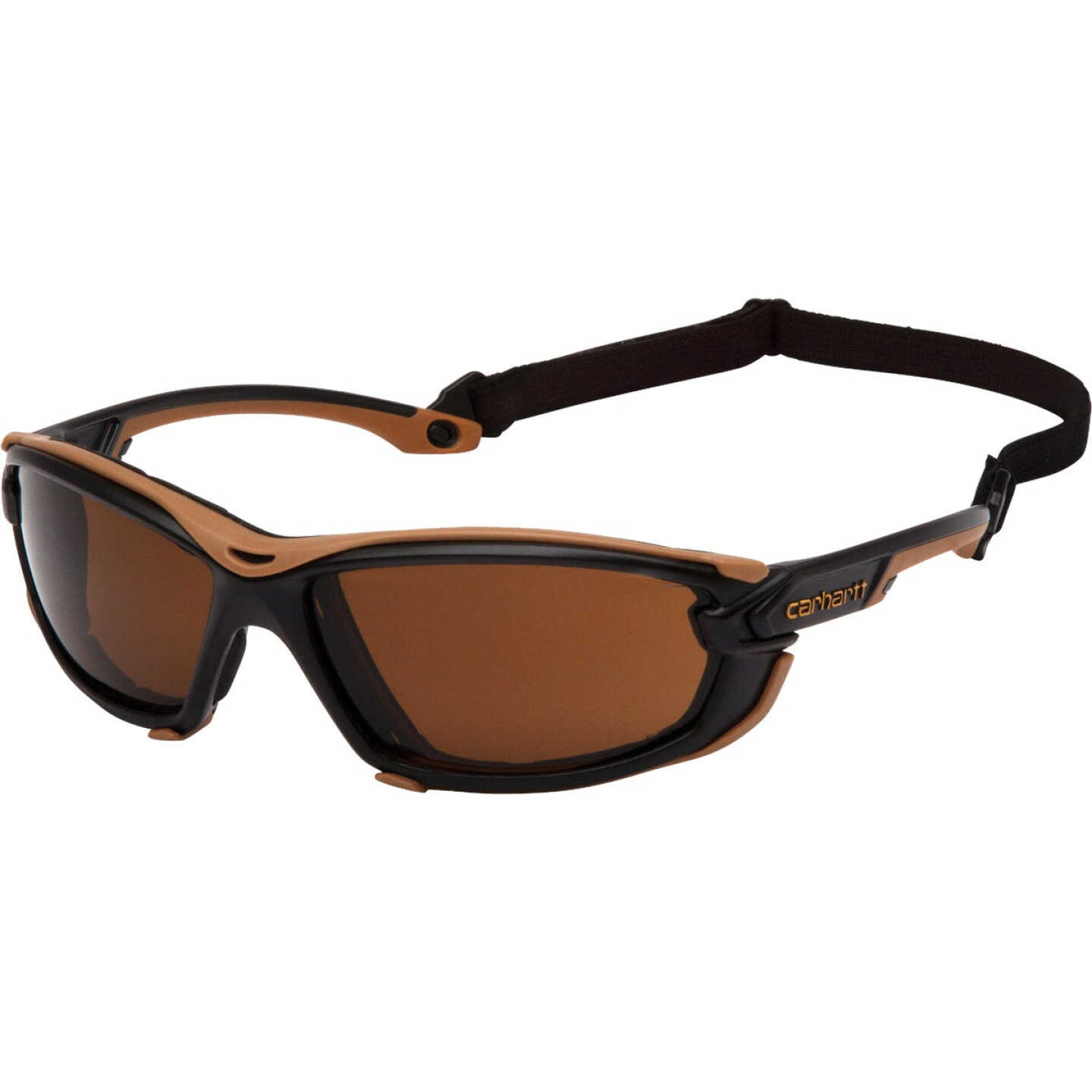 Carhartt Toccoa Black & Tan Frame Safety Glasses with Bronze H2MAX Anti-Fog Lenses Image 1