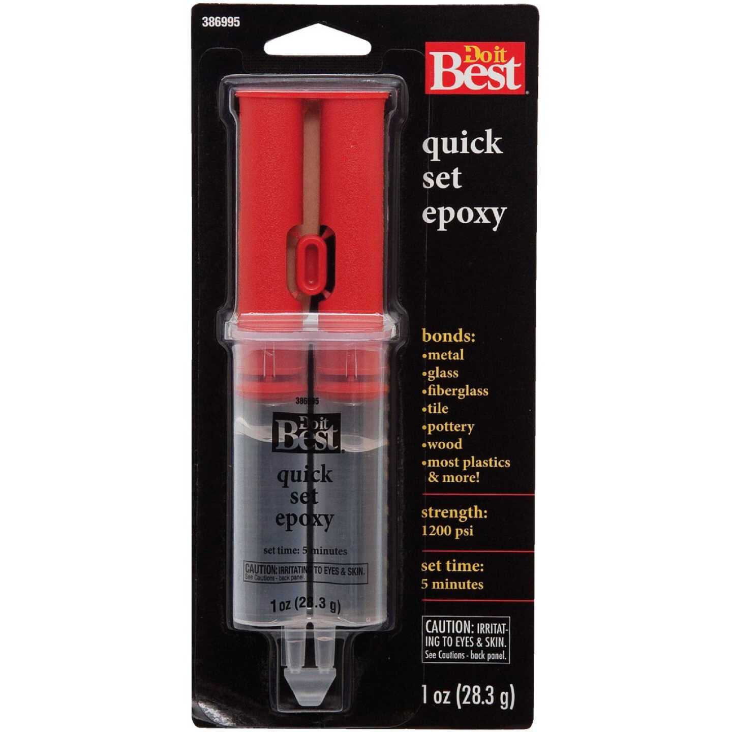 Do it Best 1 Oz. Quick Set Epoxy Syringe Image 2