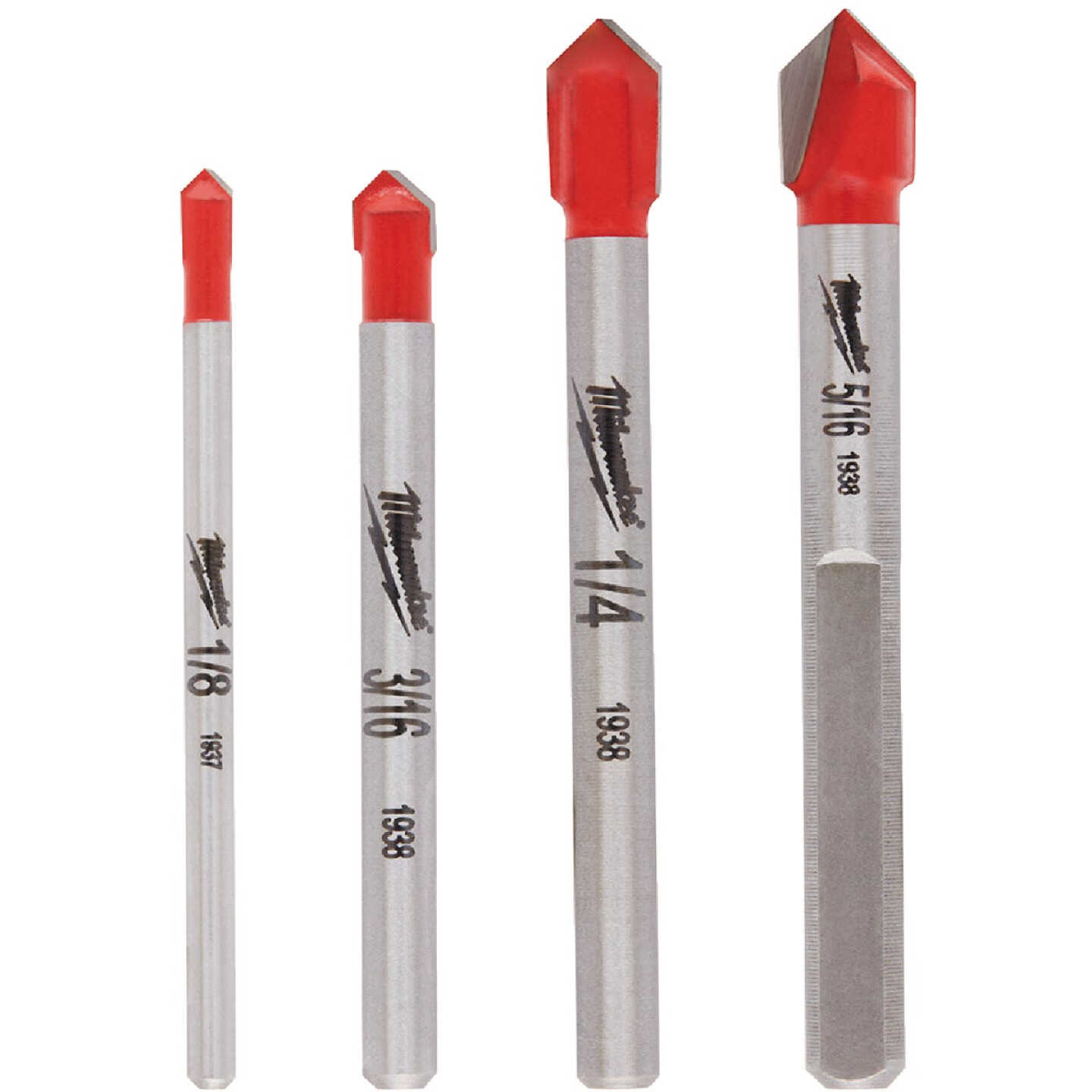 Milwaukee 4-Piece Glass and Tile Bit Set Image 1