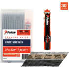 Paslode 3 In. x 0.120 In. 30 Deg. Paper Tape Smooth Shank Roundrive Brite Collated Framing Nails (1000-Count) with Fuel Cell Image 3