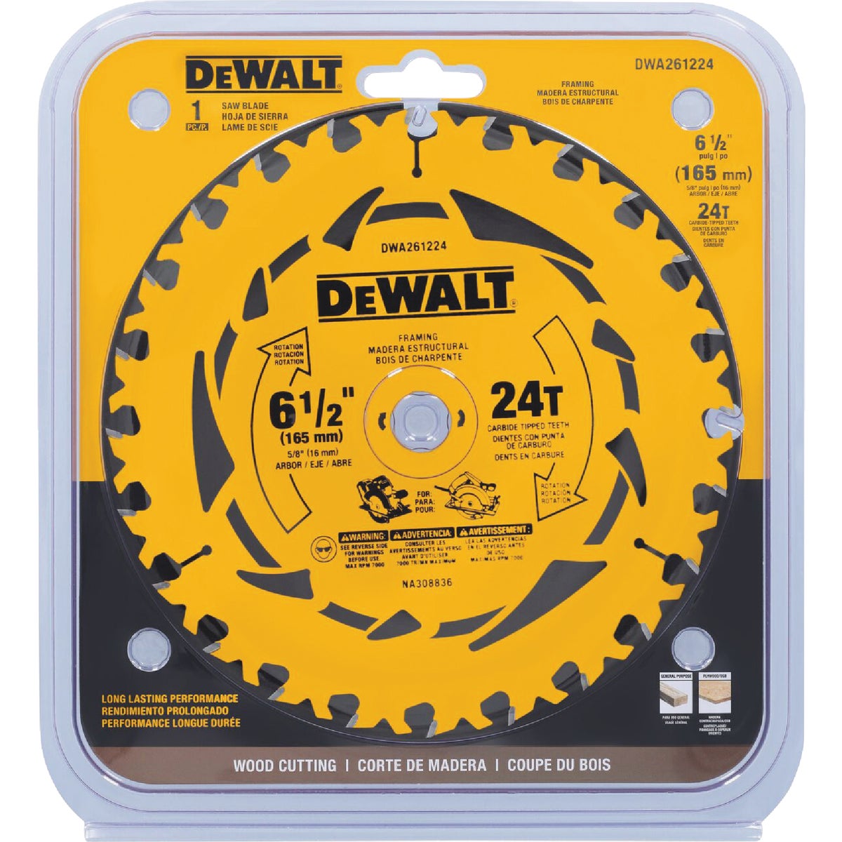 DEWALT 6-1/2 In. 24-Tooth Circular Saw Blade Image 4