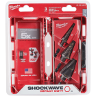 Milwaukee SHOCKWAVE Impact Duty 3-Piece Titanium Step Drill Bit Set, #1 #4 #9 Image 1