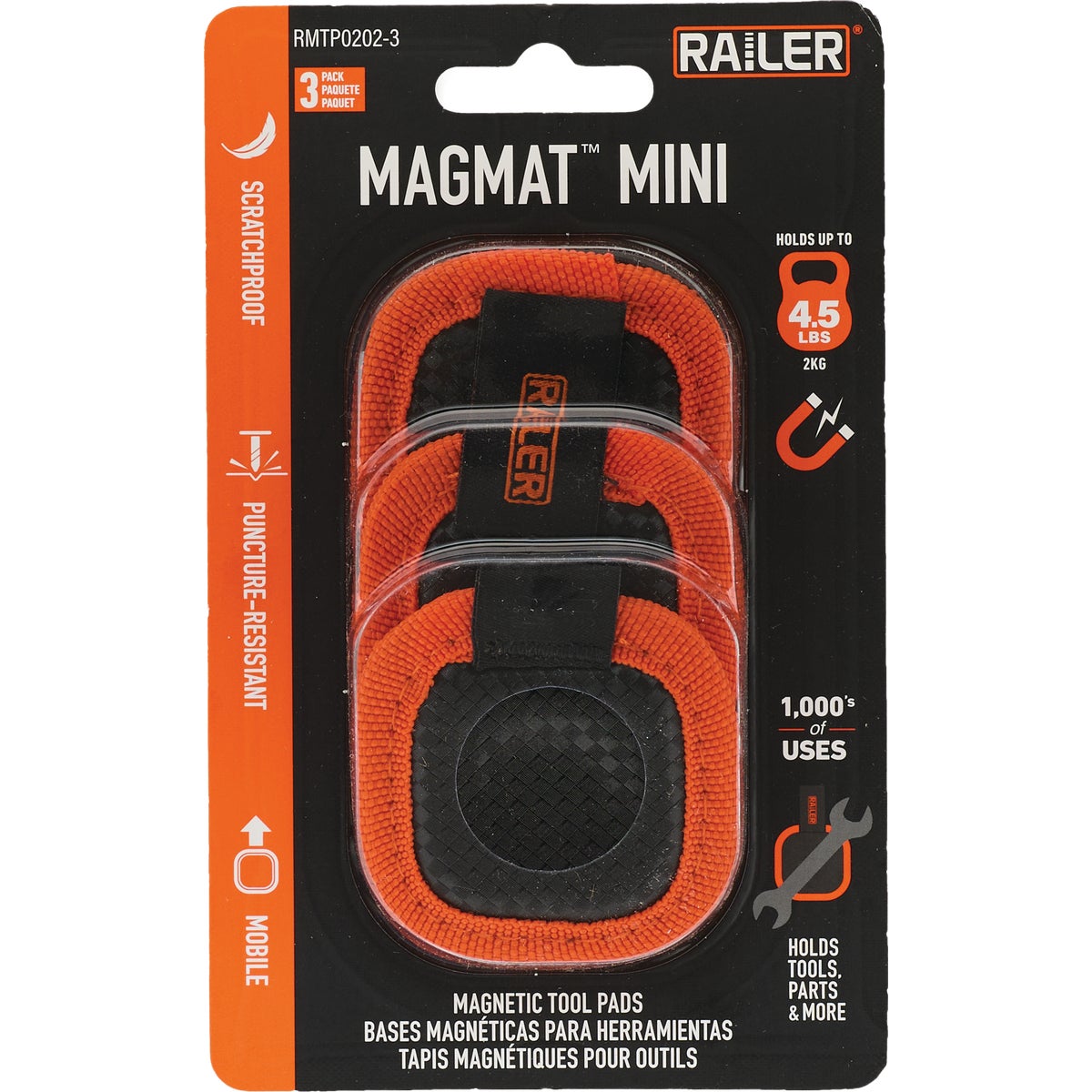 Railer 2 In. x 2 In. MagMat Mini Premium Magnetic Mini Tool Mat (3-Pack) Image 4