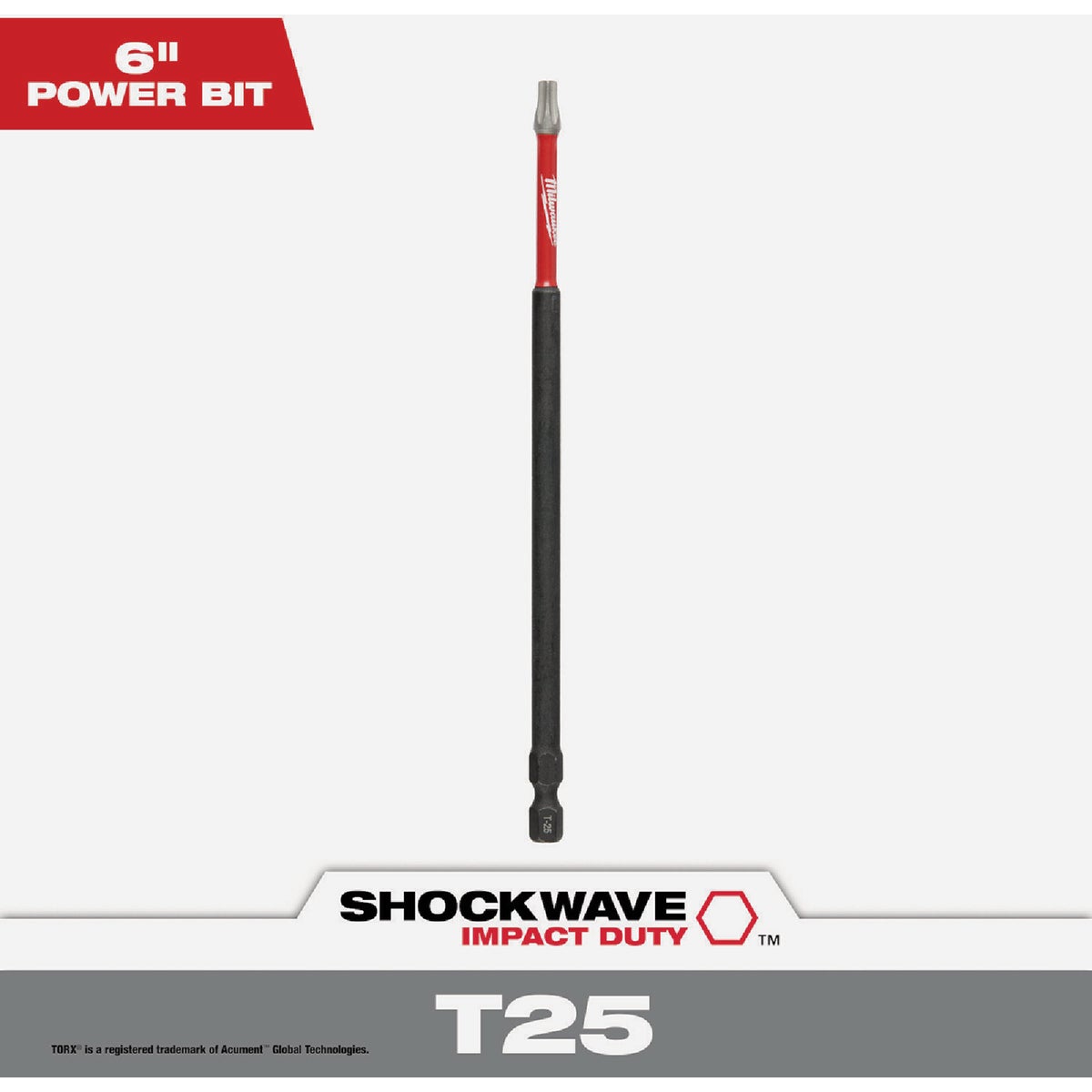 Milwaukee SHOCKWAVE 6 In. Impact Torx T25 Power Bit Image 2