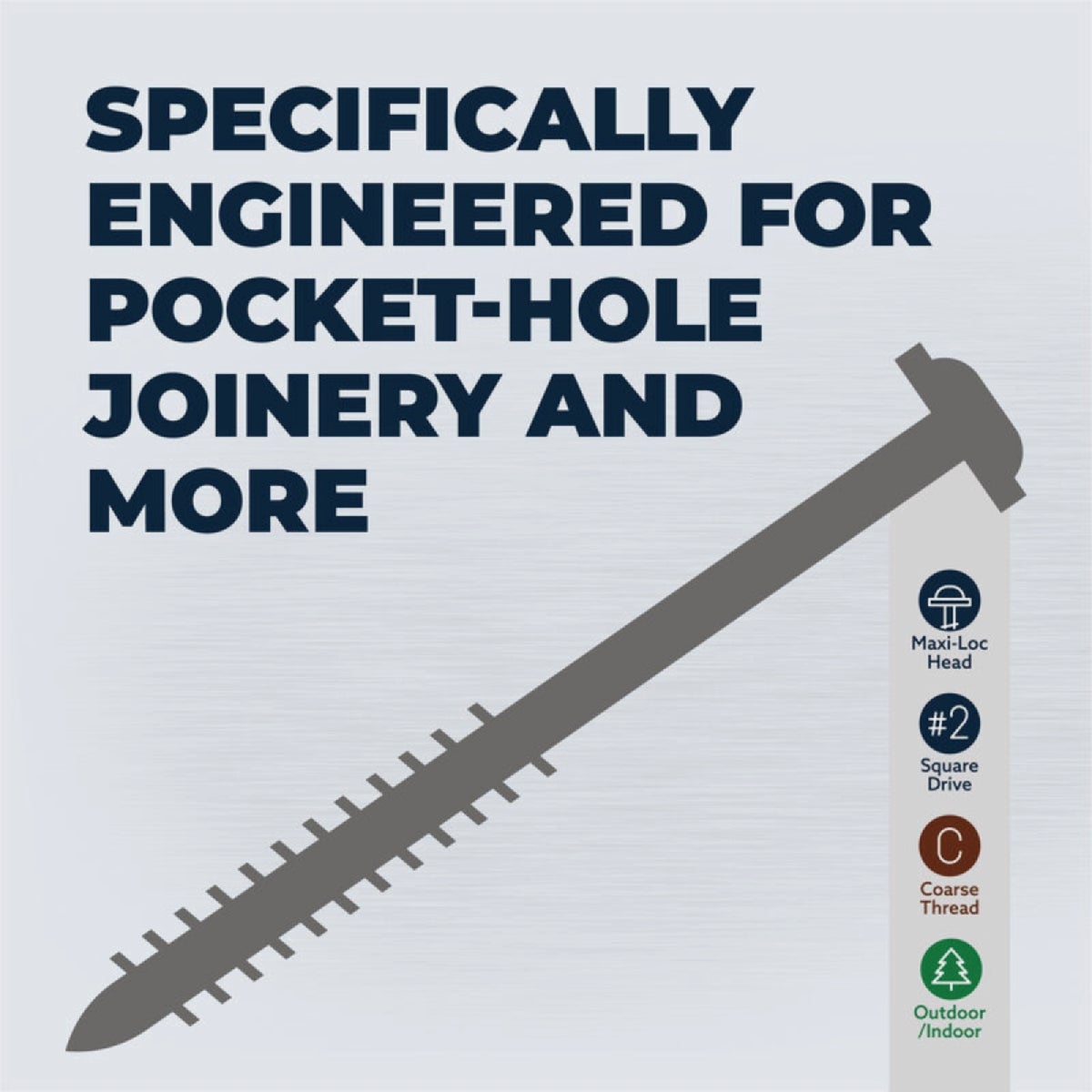 Kreg Protec-Kote #14 x 4 In. Square Coarse Thread Maxi-Loc Head Steel Pocket-Hole Screw (30 Ct.) Image 2