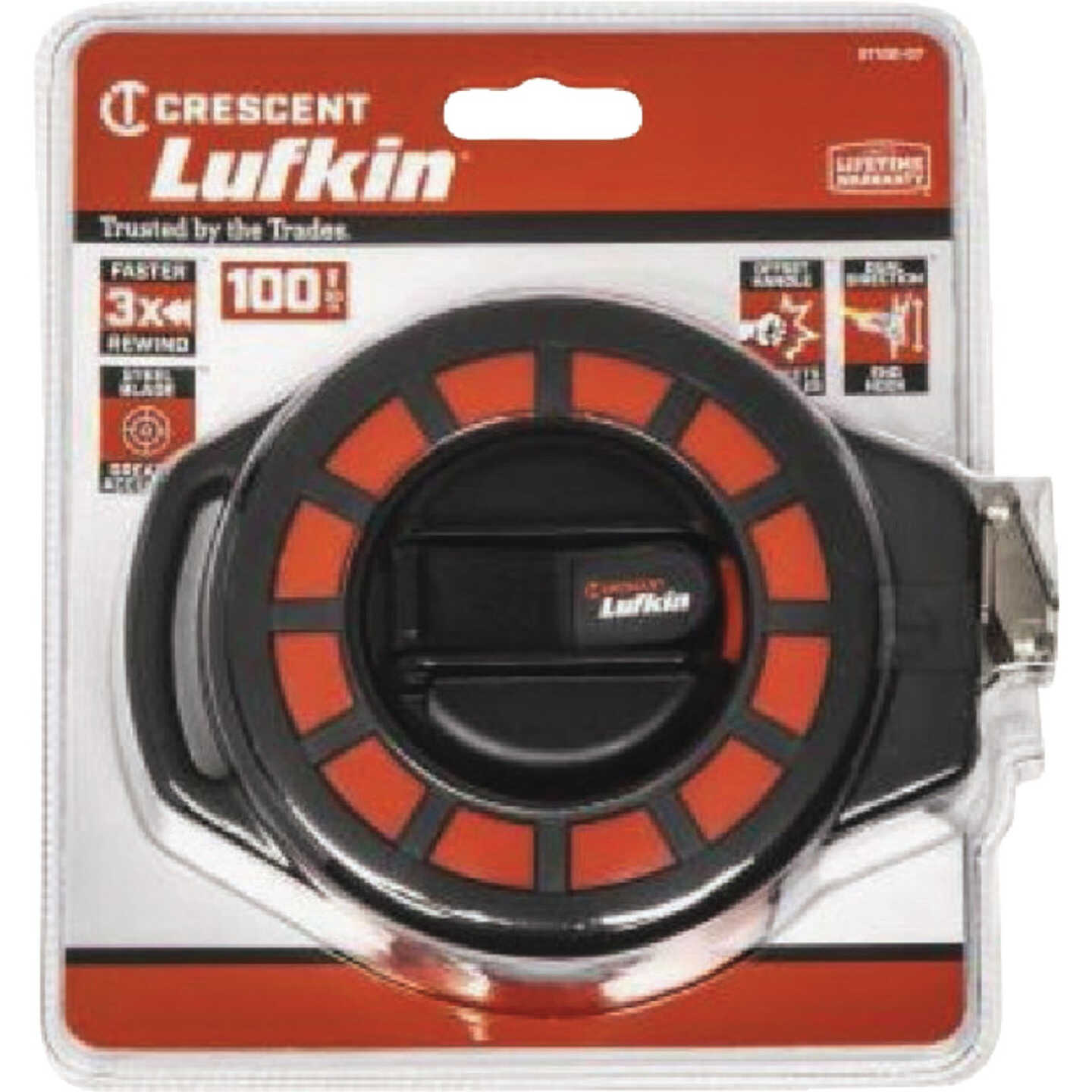 Crescent Lufkin 3/8 In. x 100 Ft. Steel Contruction Long Tape Image 3