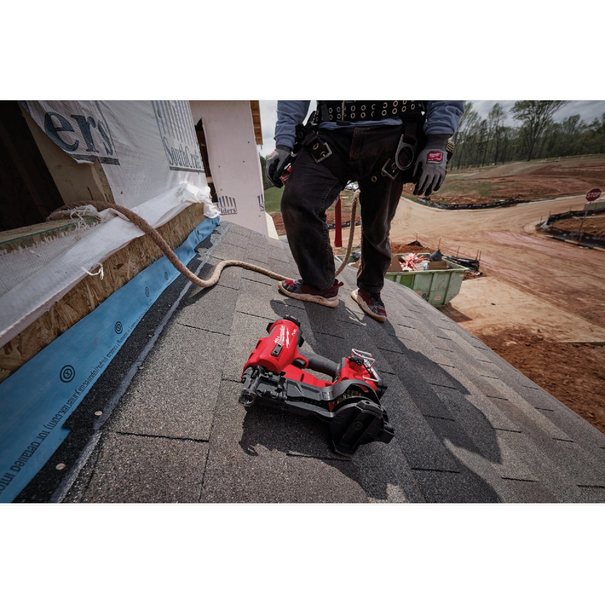 Milwaukee M18 FUEL Coil Roofing Nailer Replacement Rubber Wear Pads Image 3