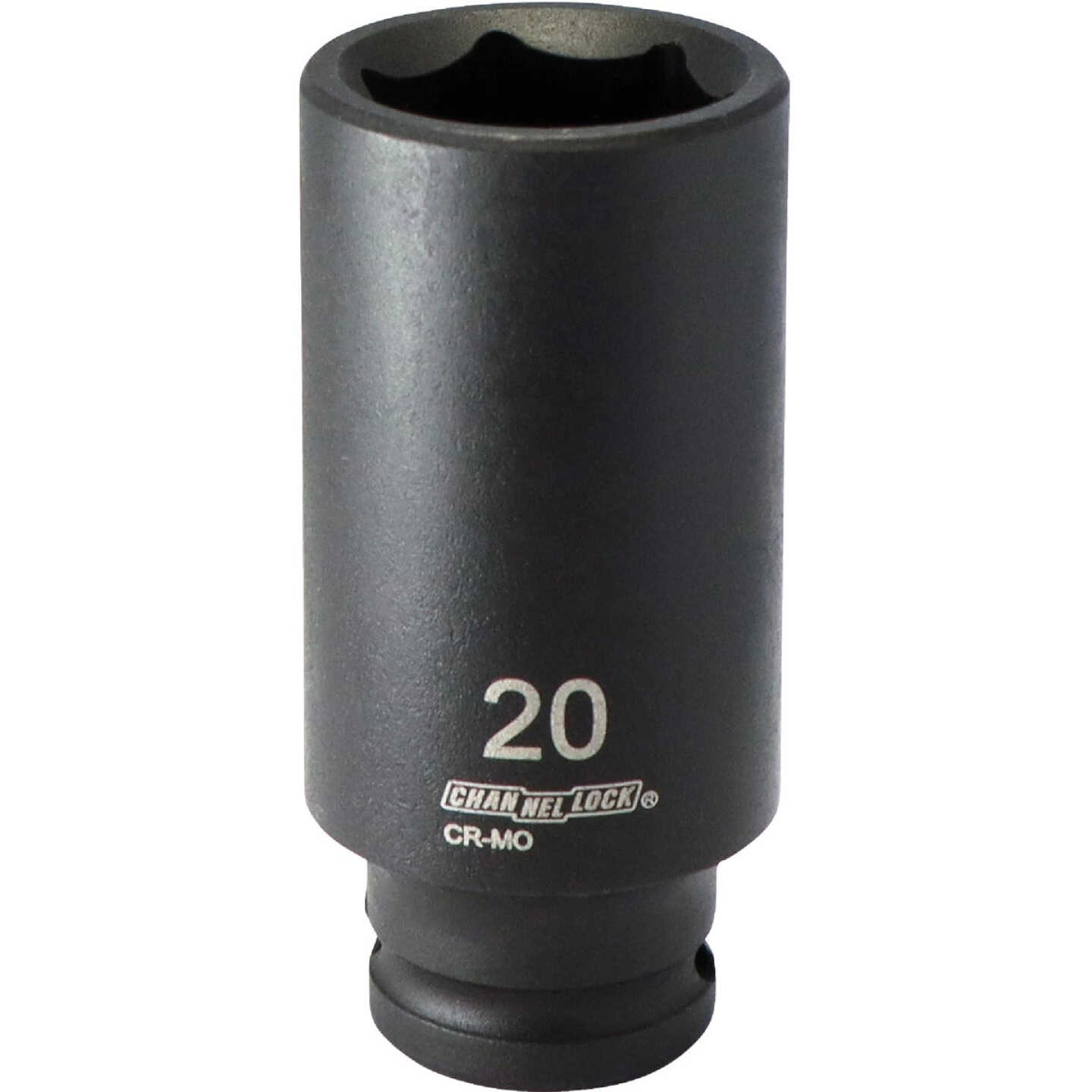 Channellock 3/8 In. Drive 20 mm 6-Point Deep Metric Impact Socket Image 1