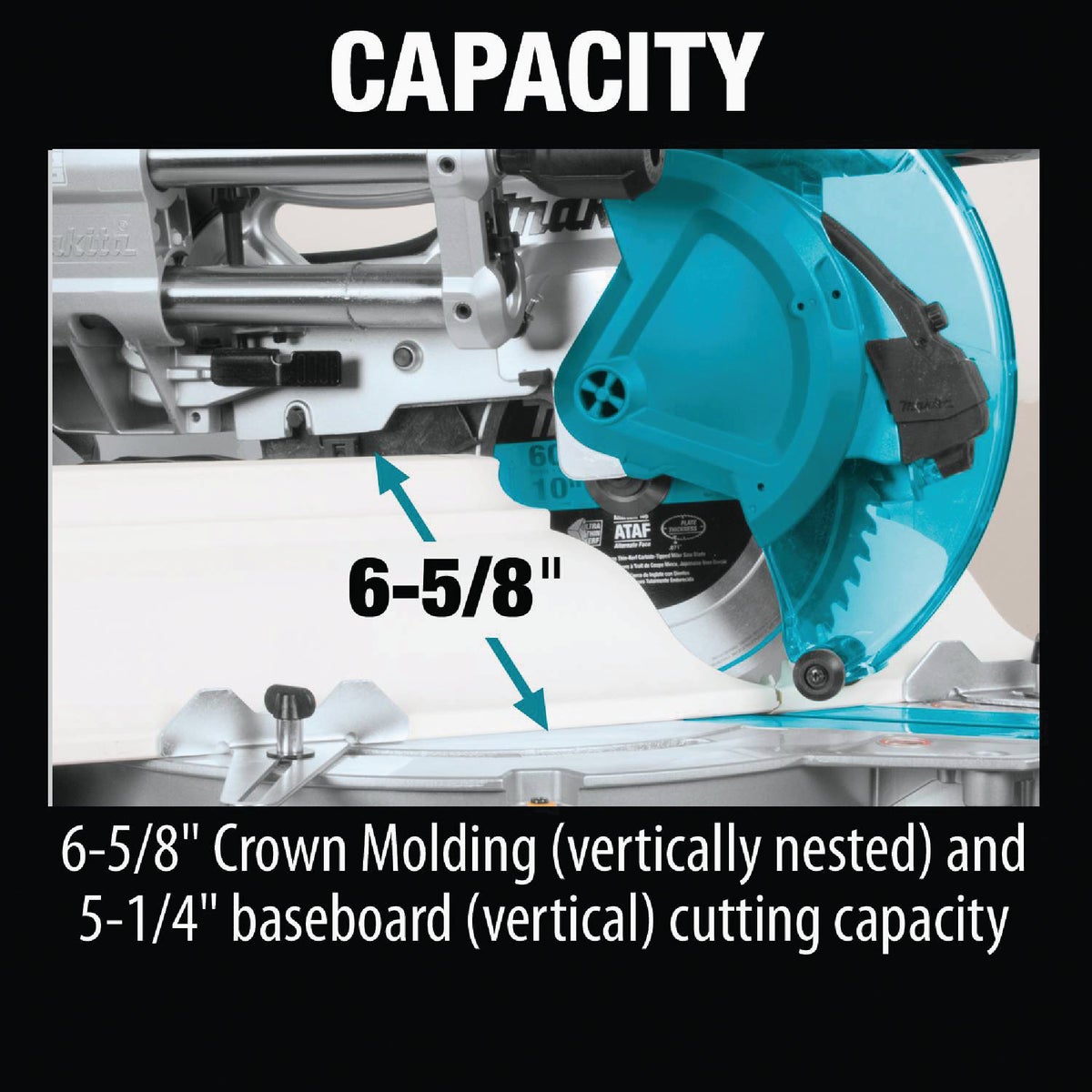 Makita 10 In. 15-Amp Dual-Bevel Sliding Compound Miter Saw with Laser Image 3