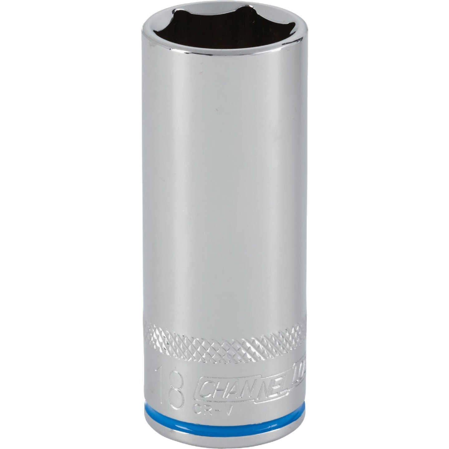 Channellock 3/8 In. Drive 18 mm 6-Point Deep Metric Socket Image 1