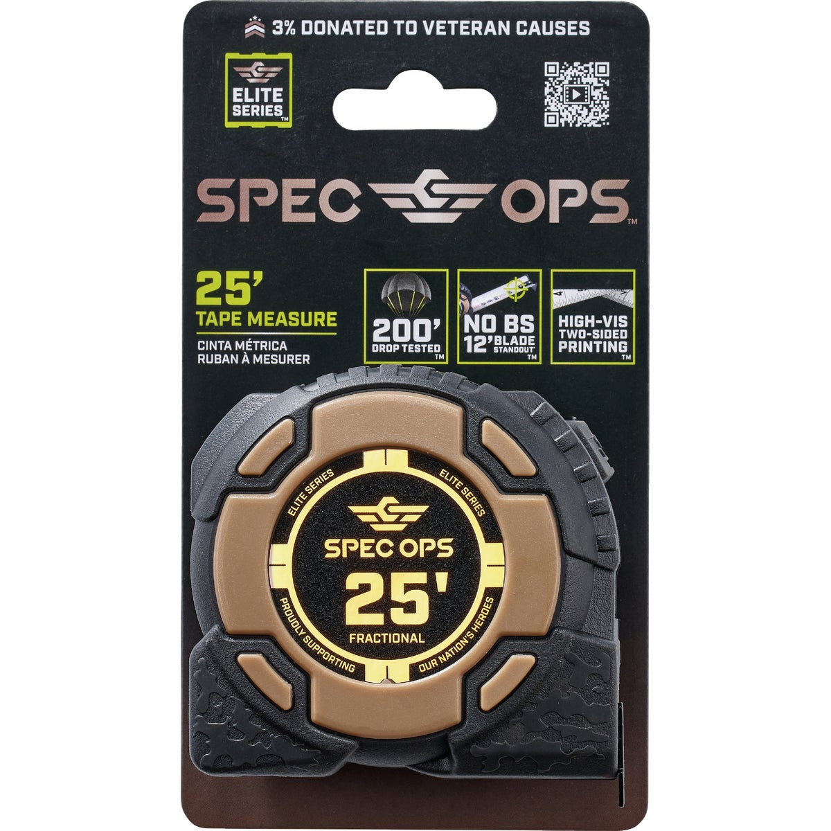 Spec Ops Elite Series 25 Ft. Fractional Tape Measure Image 2