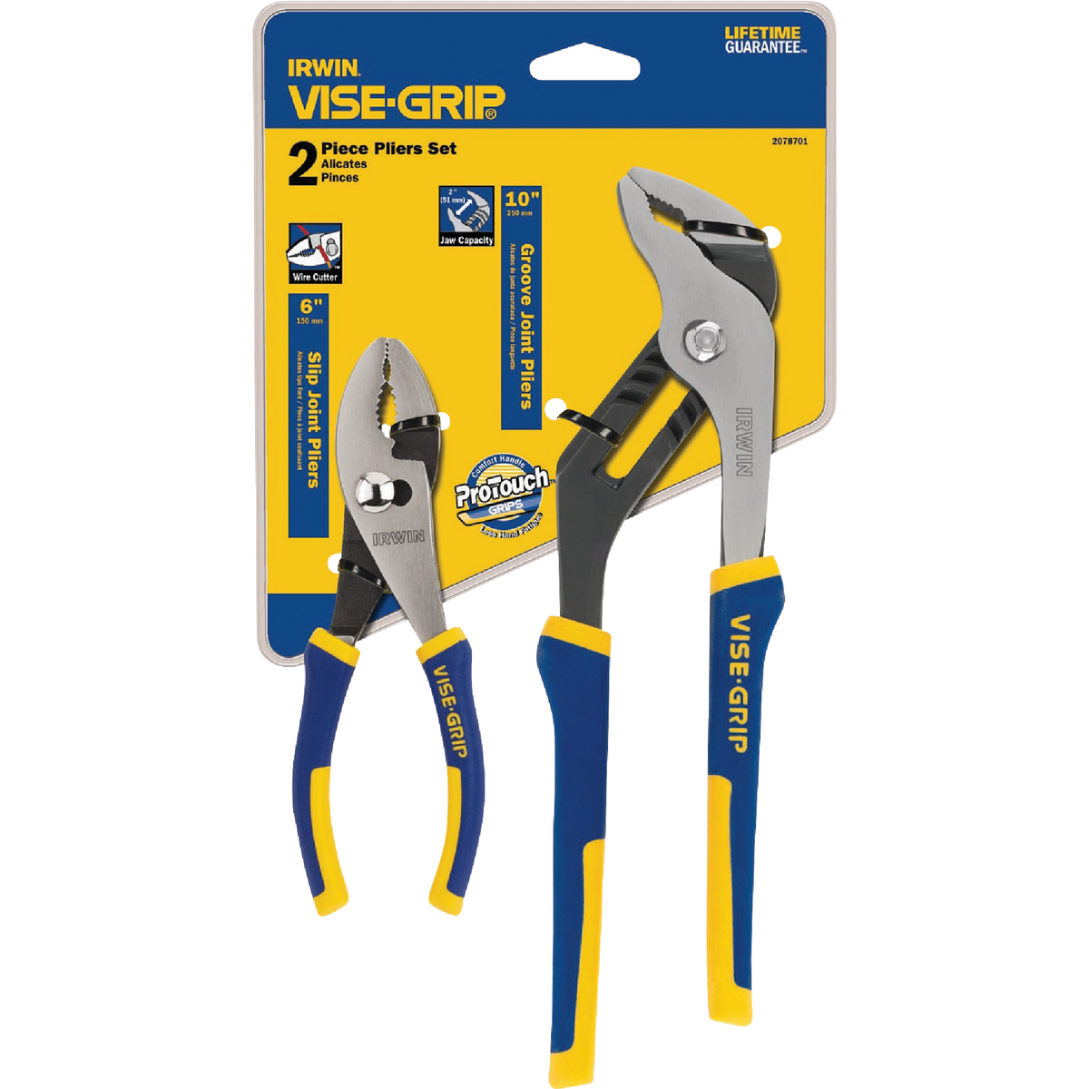 Irwin Vise-Grip ProPlier 6 In. Slip Joint and 10 In. Groove Joint Plier Set (2-Piece) Image 2