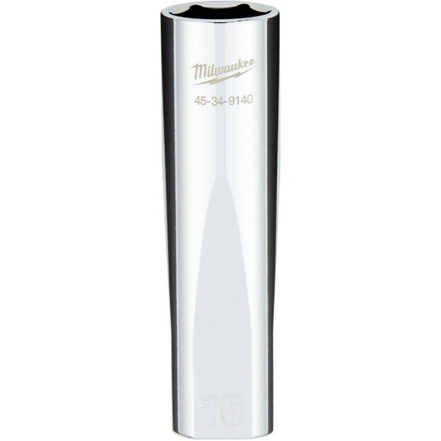 Milwaukee 1/2 In. Drive 16 mm 6-Point Deep Metric Socket with FOUR FLAT Sides Image 1