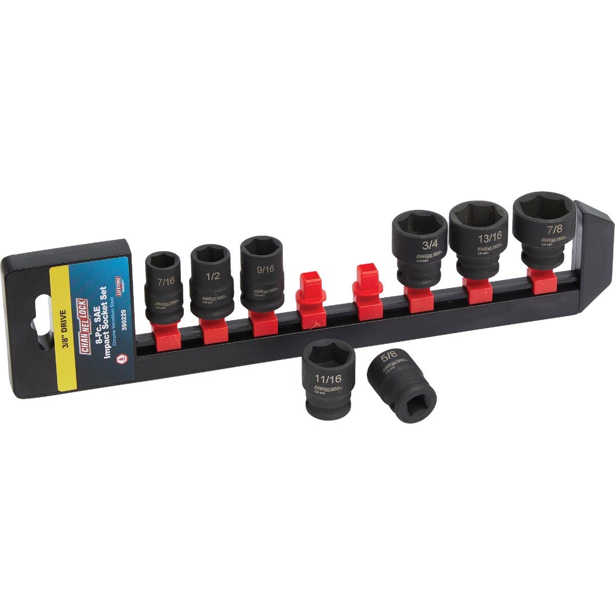 Channellock Standard 3/8 In. Drive 6-Point Shallow Impact Driver Set (8-Piece) Image 6