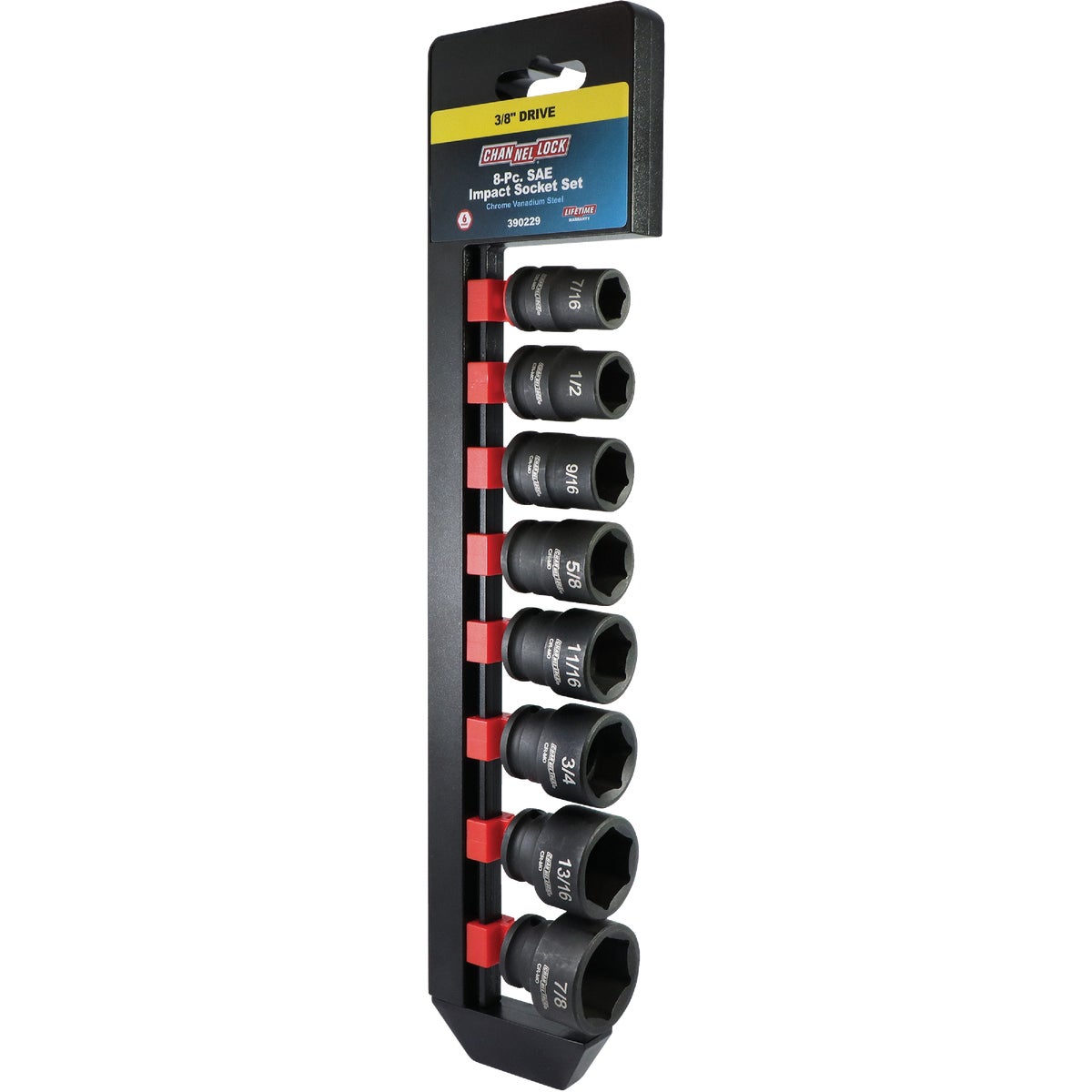 Channellock Standard 3/8 In. Drive 6-Point Shallow Impact Driver Set (8-Piece) Image 4