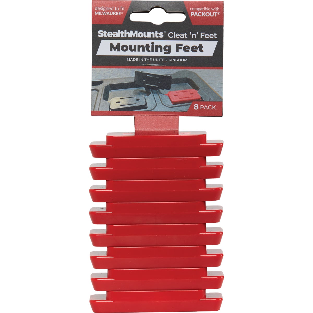 StealthMounts Adapter Feet Compatible with Milwaukee PACKOUT (8-Pack) Image 4