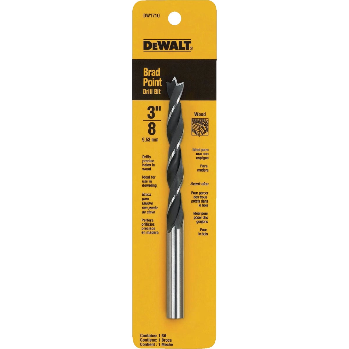 DEWALT 3/8 In. Brad Point Drill Bit Image 2