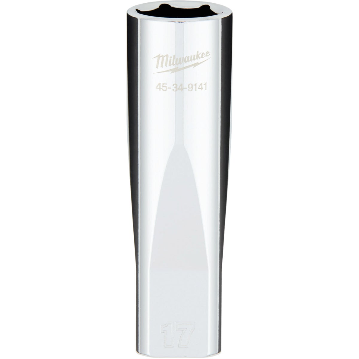 Milwaukee 1/2 In. Drive 17 mm 6-Point Deep Metric Socket with FOUR FLAT Sides