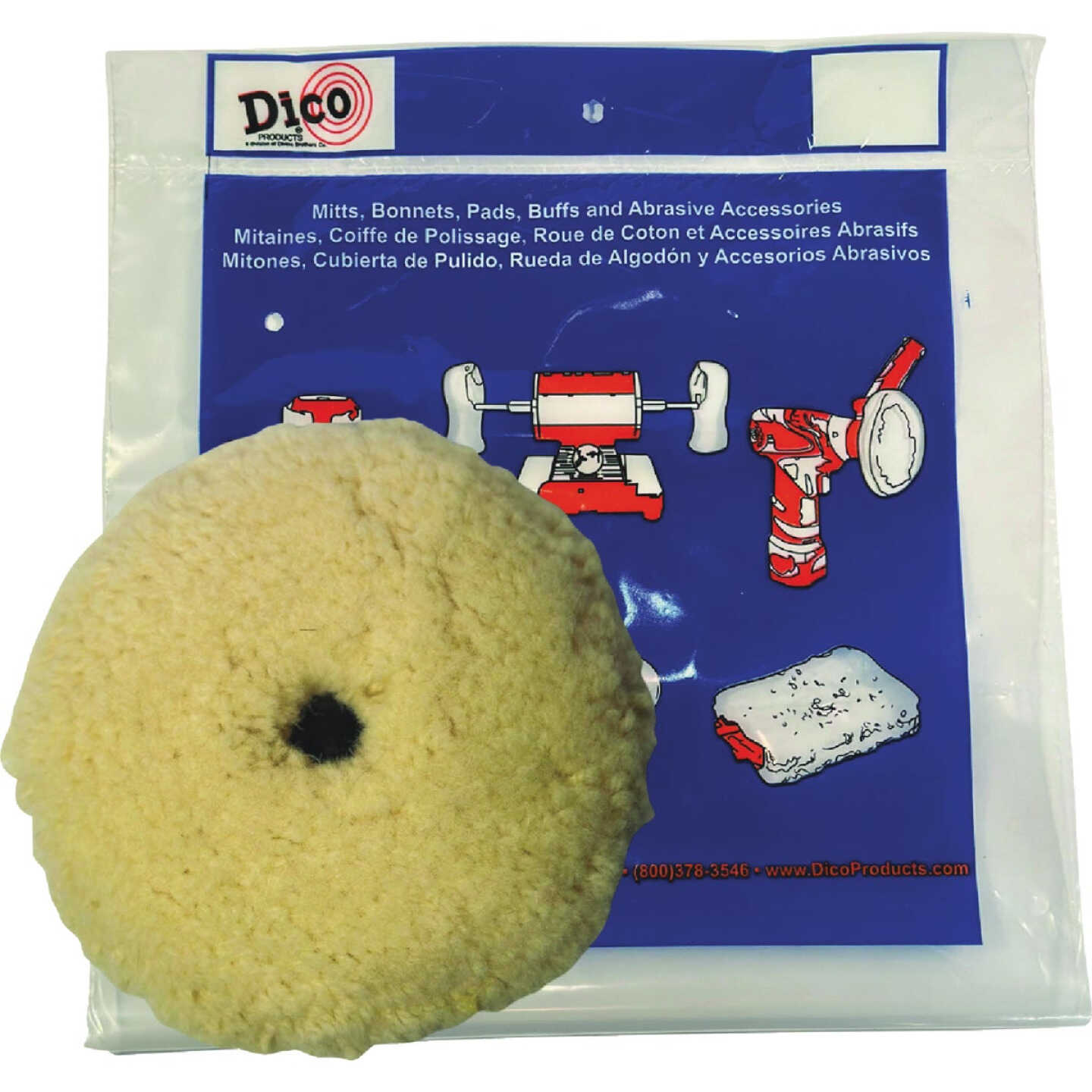 Dico 6 In. Compound Polishing Pad with 1/4 In. Mandrel Image 1