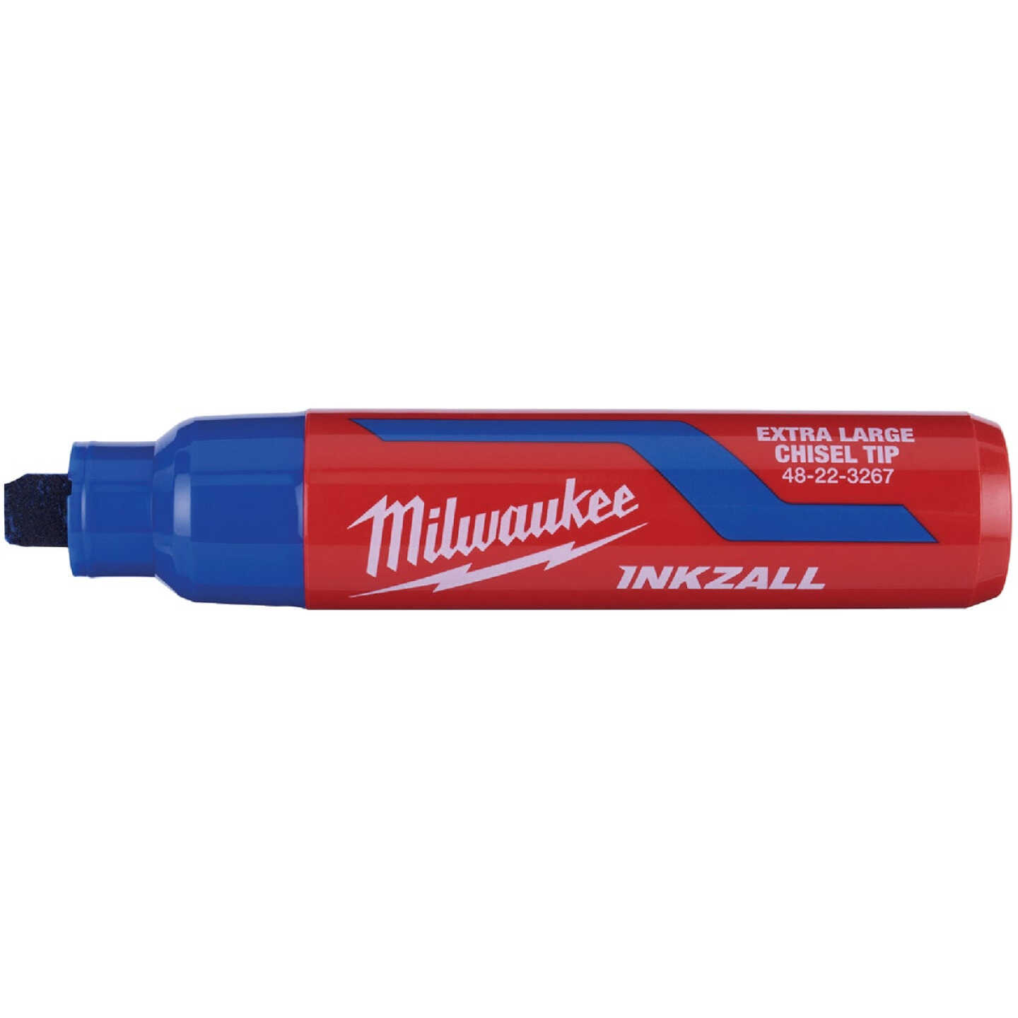 Milwaukee INKZALL Extra Large Chisel Tip Blue Job Site Marker Image 2