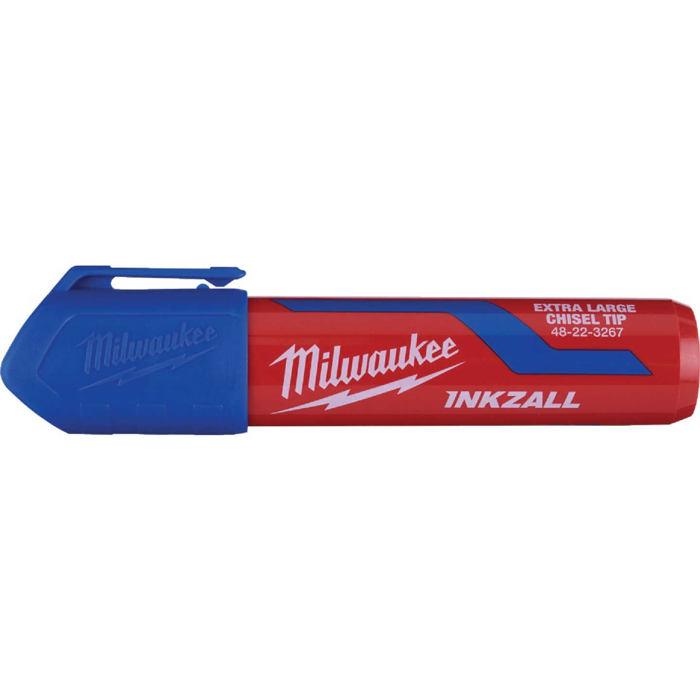 Milwaukee INKZALL Extra Large Chisel Tip Blue Job Site Marker Image 1