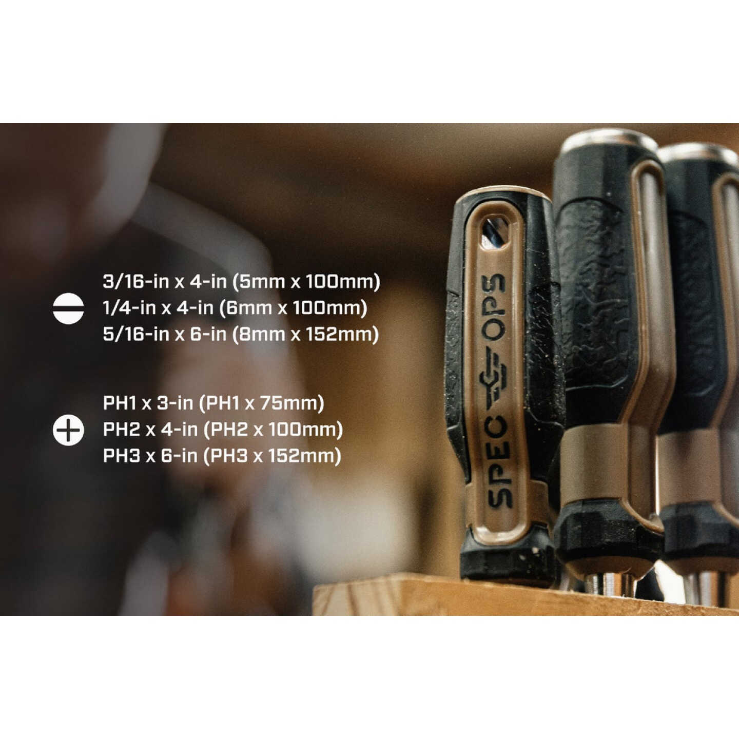 Spec Ops Phillips & Slotted Screwdriver Set (6-Piece) Image 2