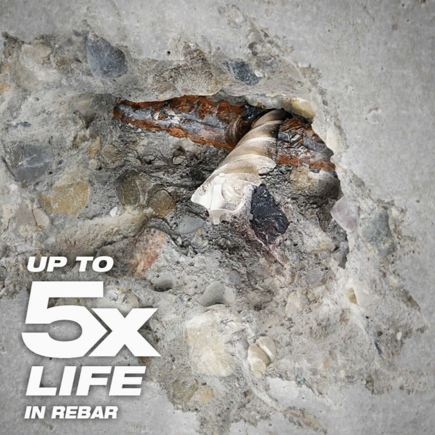 Milwaukee MX4 SDS-PLUS 4-Cutter Solid Carbide Rotary Hammer Drill Bit Set (6-Piece) Image 6