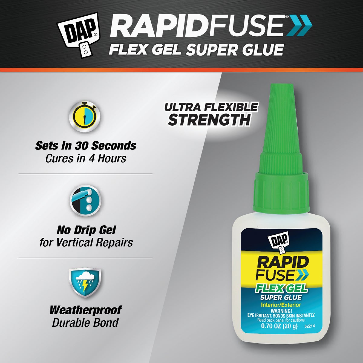 DAP RapidFuse Flex Gel Super Glue Image 2