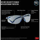 3M Black/Blue Frame Safety Glasses with Anti-Fog Scotchgard Protector Gray Lenses Image 5