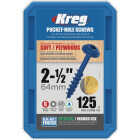 Kreg Blue-Kote #8 x 2-1/2 In. Square Coarse Thread Maxi-Loc Head Pocket-Hole Screw (125 Ct.) Image 5