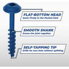 Kreg Blue-Kote #8 x 2-1/2 In. Square Coarse Thread Maxi-Loc Head Pocket-Hole Screw (125 Ct.) Image 4
