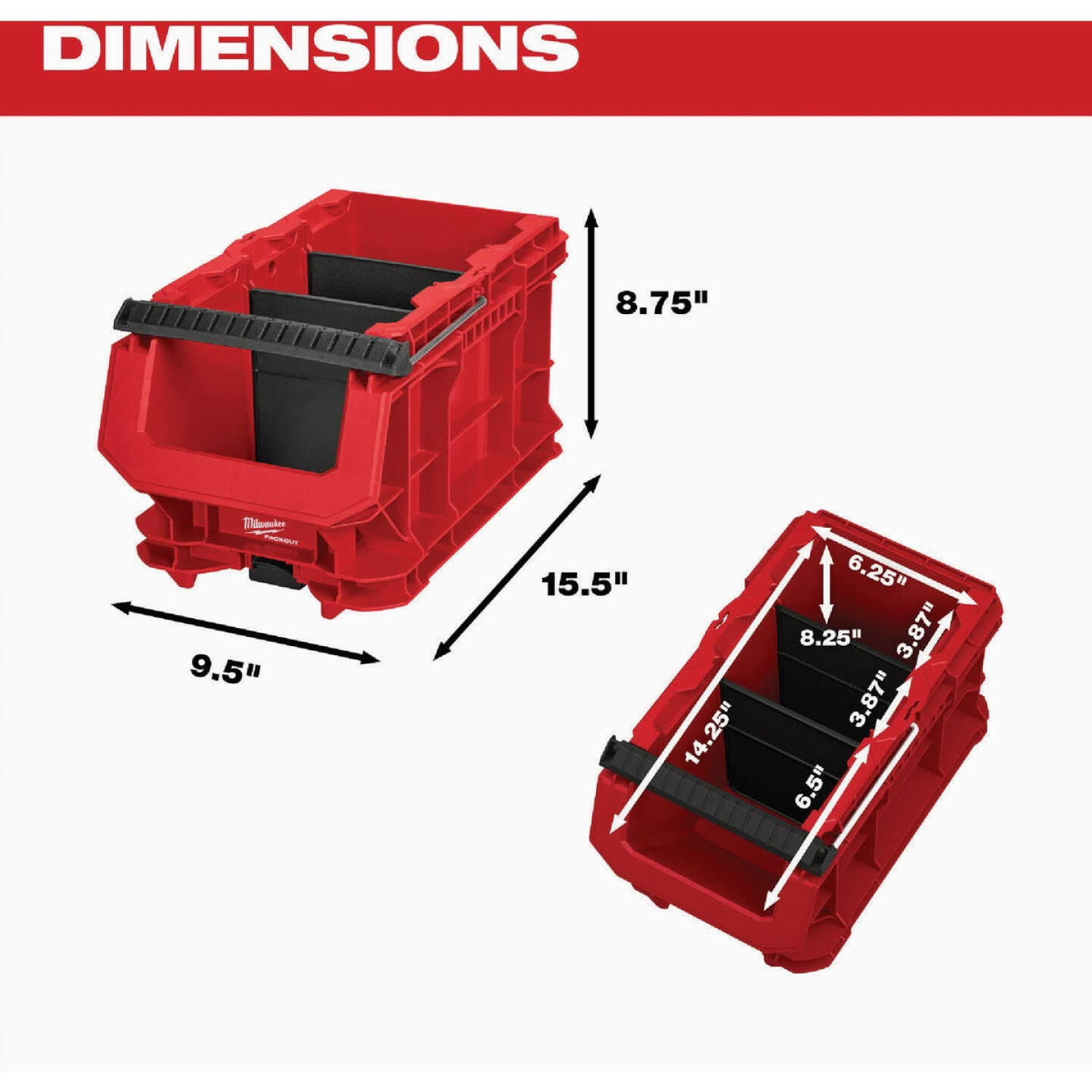 Milwaukee PACKOUT Compact Crate Image 5