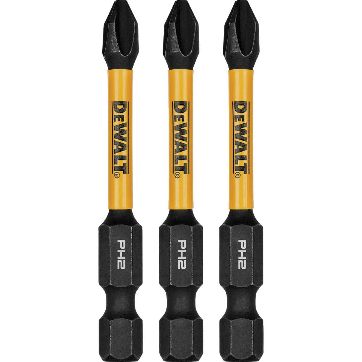 DEWALT FlexTorq 2 In. #2 Phillips Impact Screwdriver Bit (3-Pack) Image 1