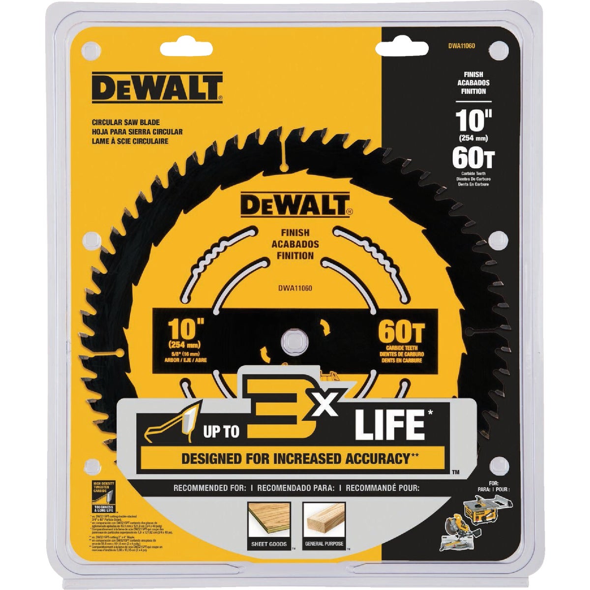 DEWALT 10 In. 60-Tooth Finish Circular Saw Blade Image 7