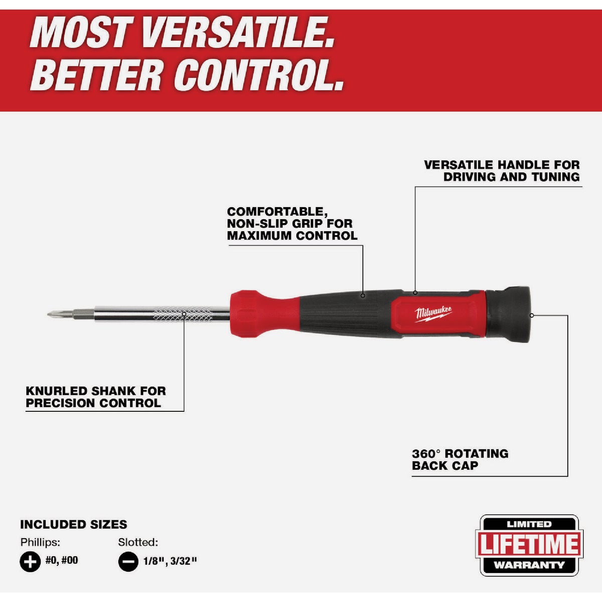 Milwaukee 4-In-1 Precision Multi-Bit Screwdriver Image 2